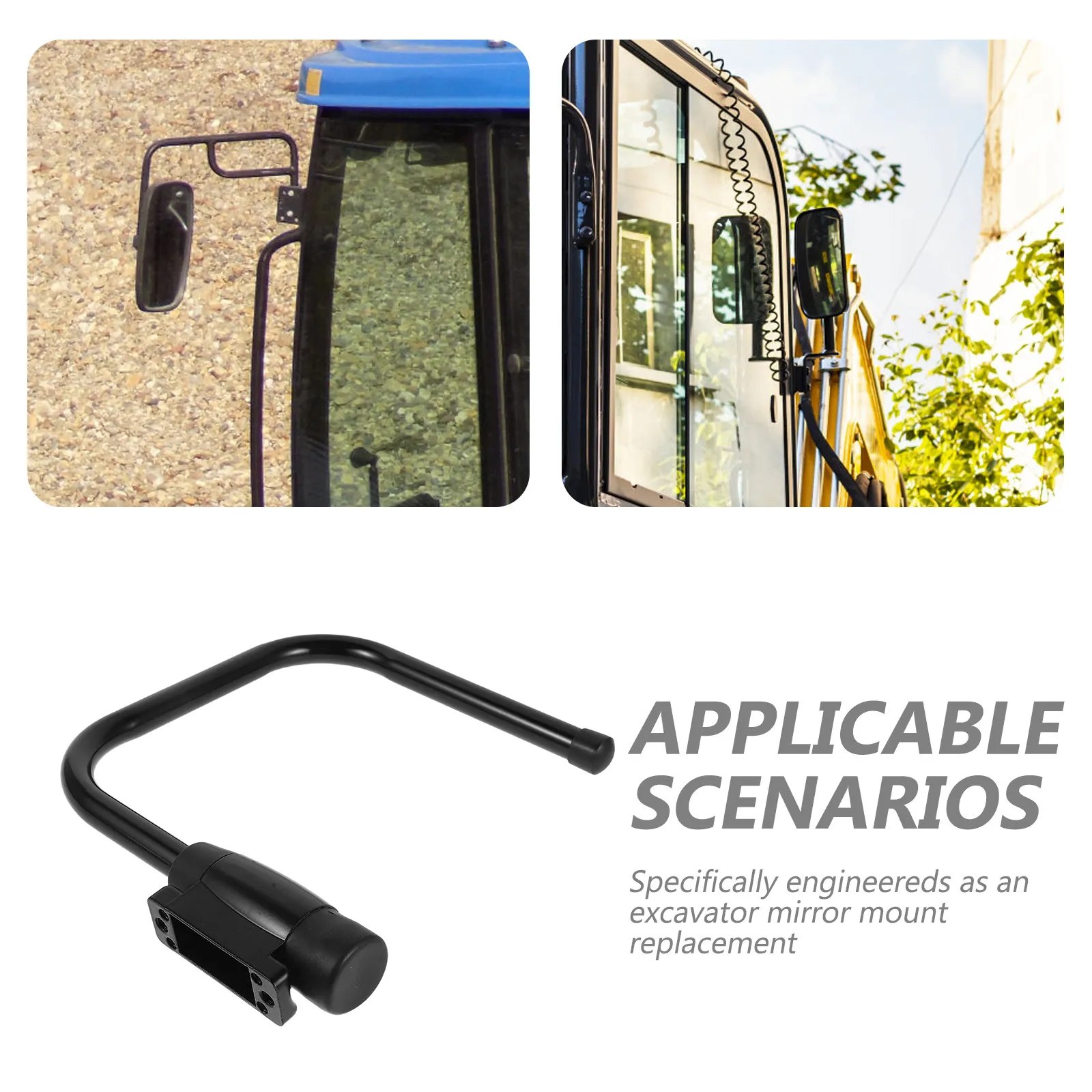 Heavy Duty Excavator Rearview Mirror Mount Bracket Secure Excavator Mirror Holder for Digger Tractor Construction Equipment