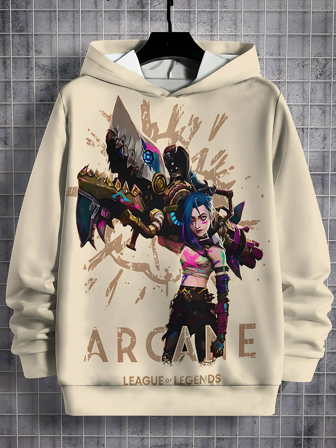 

2025 Arcane Jinx Anime 3D Print All Seasons Children Casual Sweatshirt Cool Pullover Tops Unisex Clothes Boy Hoodies Clothes
