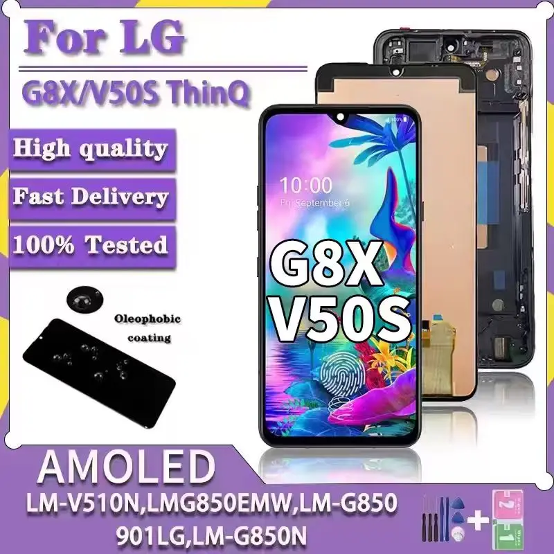 LM-V510N lmg850emw lcd premium para lg g8x thinq display lcd digitador da tela de toque para lg v50s thinq 5g lcd com quadro