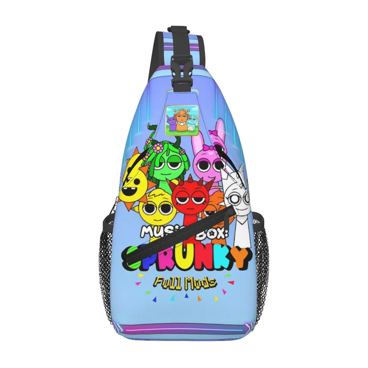 

Sprunki Incredibox сумки на слинге для музыкальных игр, нагрудный рюкзак через плечо, спортивные рюкзаки на открытом воздухе, забавные Oren Raddy, модные рюкзаки