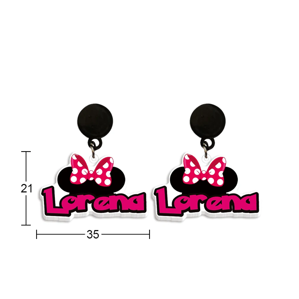 Roze Thema Oorknopje Disney Minnie Schattige Ontwerp Oorbellen Vrouwen Meisje Kinderen Verjaardag Kerstfeest Cadeau Sieraden Accessorie