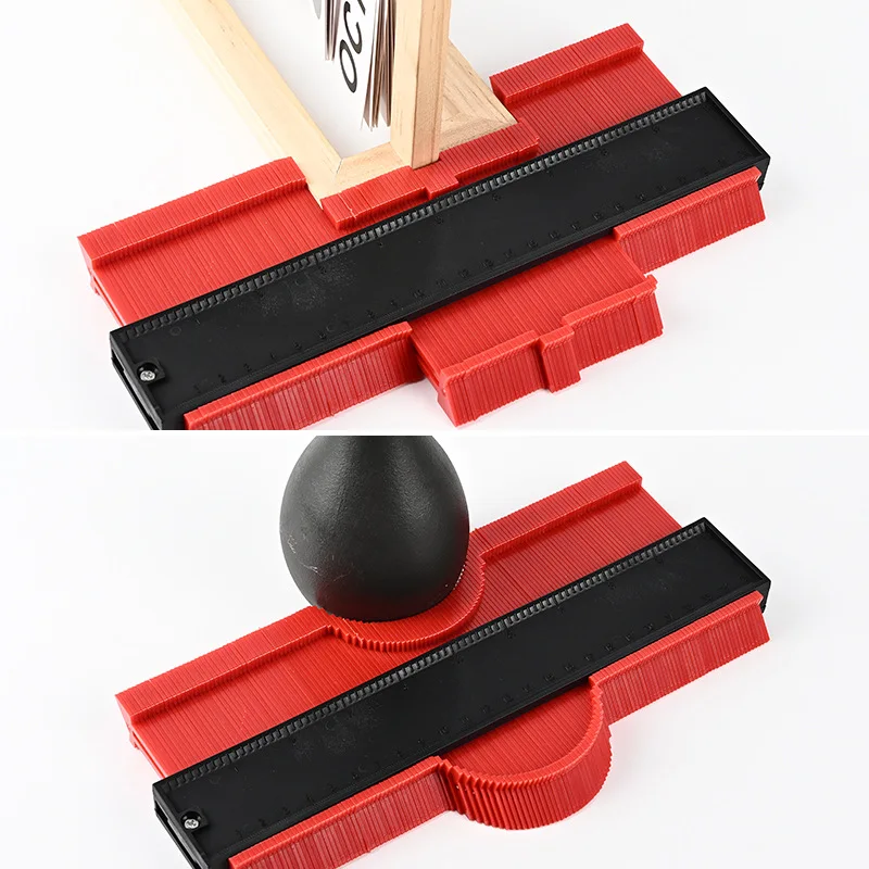 Contour measuring tools, linear copying rulers, cutting templates, carpentry measuring tools, ceramic tile measuring instruments