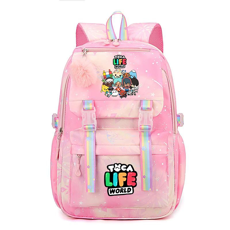 

Cartoon Toca Life World Print Primary School Bookbag Kids Cute Pattern Backpack for Kindergarten Boys Girls Back To School Gift