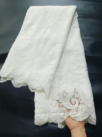 섬세한 레드 리치 Guipure 코드 레이스 원단, 피부 친화적, 파티 이브닝 원피스, U_GE5318, 5 야드 최신, 최고 품질