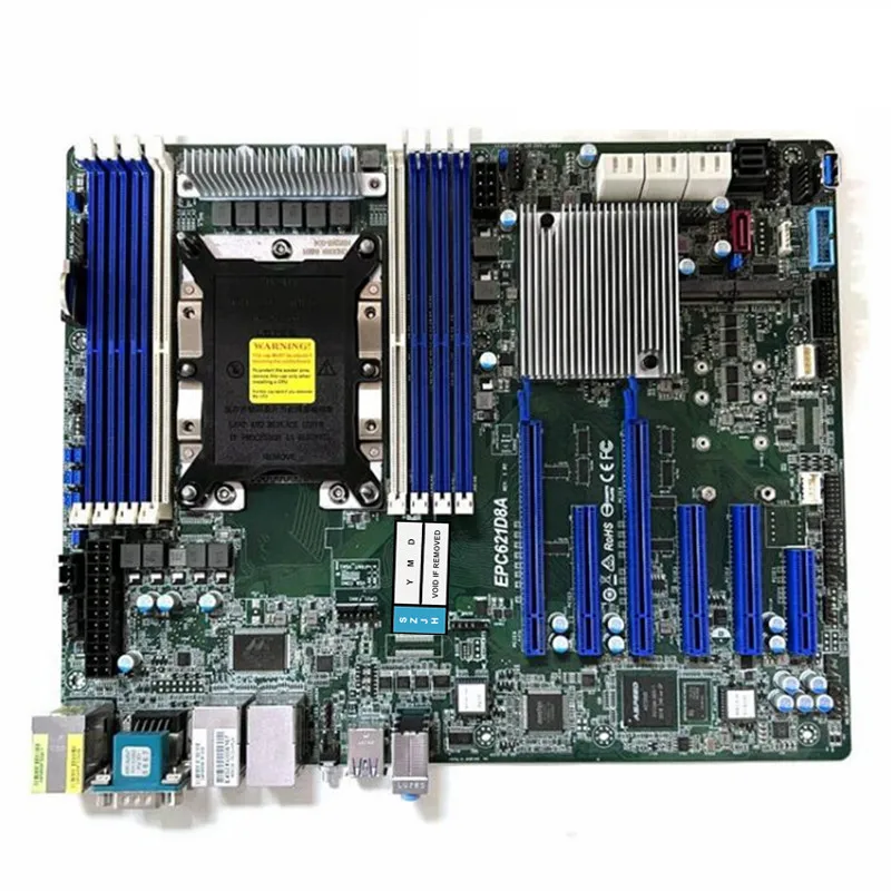 Workstation Server Motherboard LGA3647 IPMI 4 Gigabit Ethernet Ports For ASRock Rack EPC621D8A