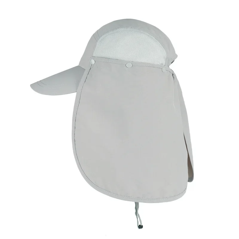 Sombrero de pesca para hombre y mujer, gorra transpirable para exteriores, pesca con mosca, ciclismo, bloque UV, cubierta de cuello facial extraíble, sombreros a prueba de mosquitos