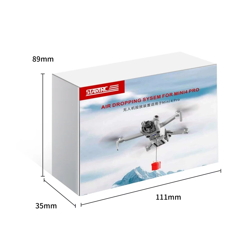 STARTRC Magnetic Air-Dropping System For DJI Mini 4 Pro Drone Thrower Parabolic Bracket with 80mAh Battery