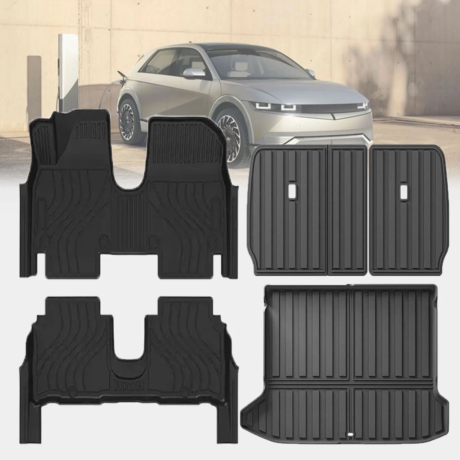 

for Hyundai IONIQ 5 EV NE 2022 2023-2025 Waterproof TPE Car Mats 3D Laser Scanning Perfect Fit Odorless Accessories Easy Clean