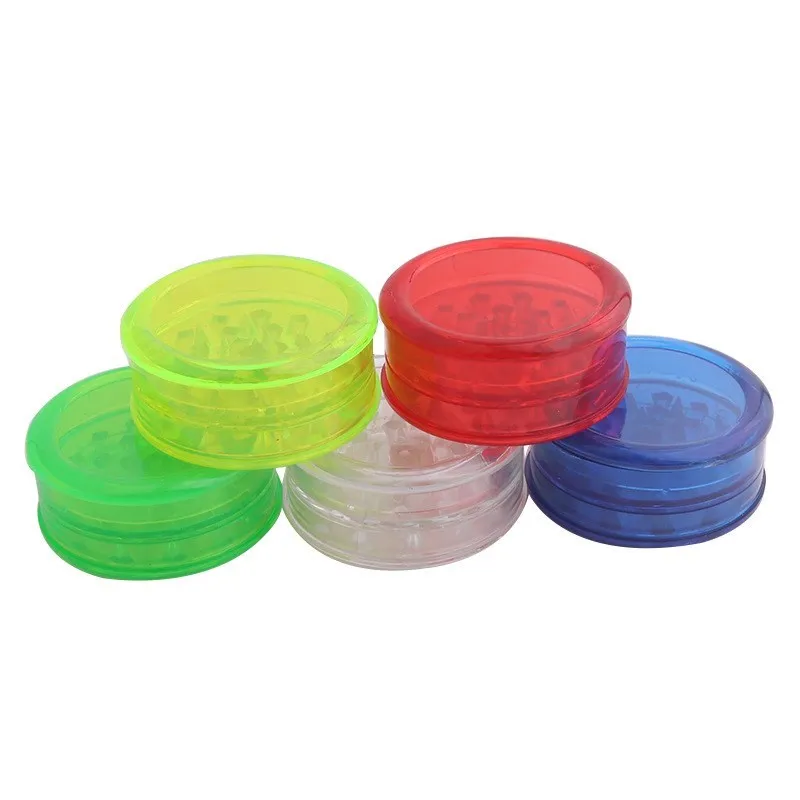 60MM Smoking Accessories  3 Layer Plastic Grinder Tobacco Spice Crusher Muller Grinder Manual Cigarette Breaker