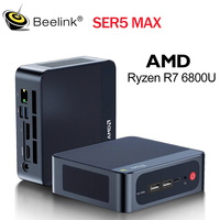 Beelink SER5 Max DDR5 Mini PC AMD Ryzen7 6800U Ryzen5 5500U DDR4 RAM 16G NVME 500G 4K Wifi6 Triple Screen 5800H Gamer Computer