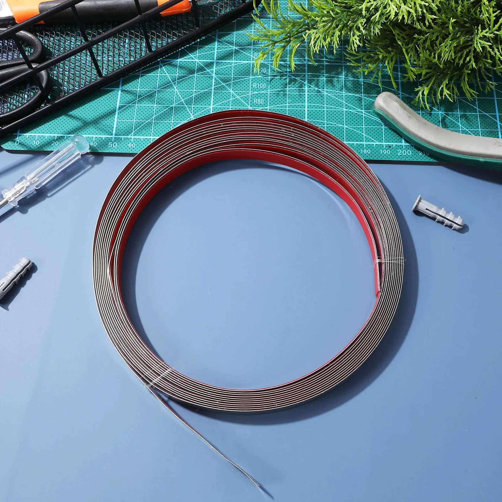 

Stainless Steel Decorative Strips for Ceiling Background Wall 5M Peel Stick Molding Trim Microwave Flexible Edge Countertop Gap