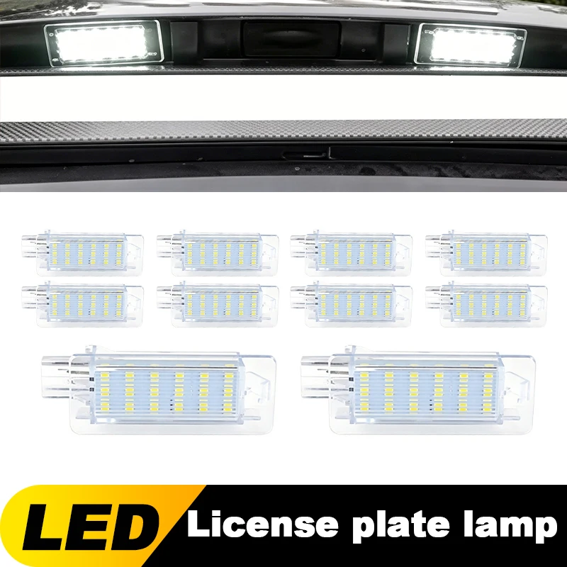 10PC For Dacia Duster 1 2010-2017 Logan MCV II 13-up Led License Plate Lamp Rear Tag Light For Renault Clio III Grand Tour 08-up