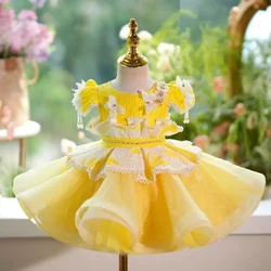 High-End Children's Evening Gown Host Piano Performance Wedding Birthday Girls Party Dresses A4183 Vestidos Bridesmaid Dresses