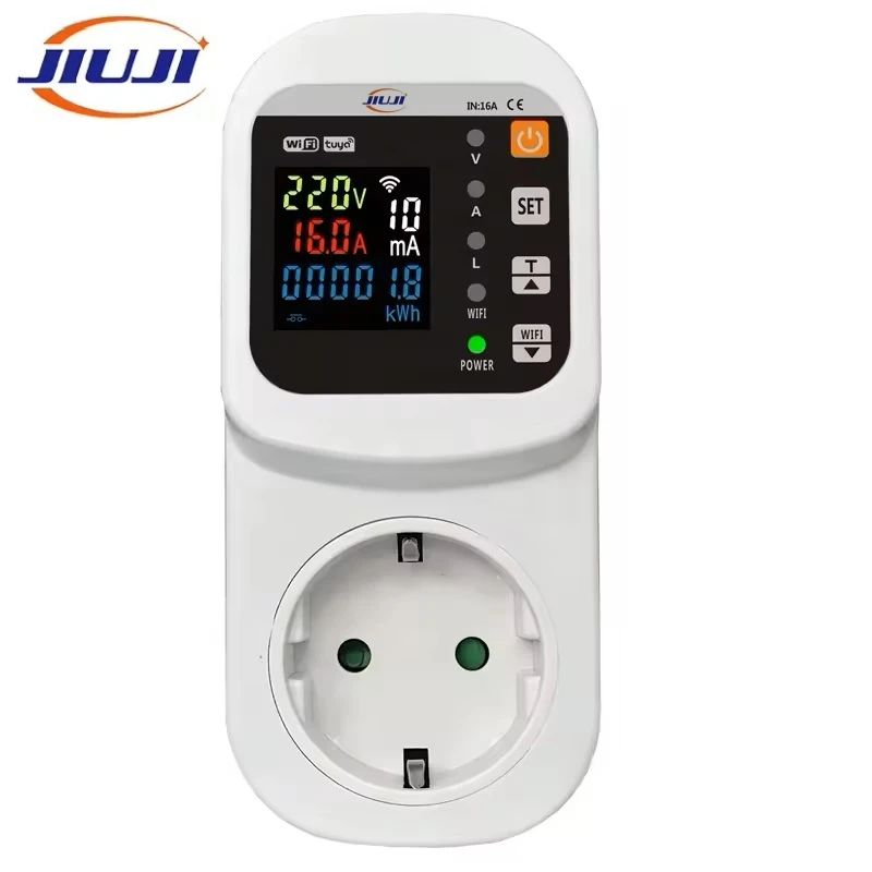 Imagem -04 - Automático Frigorífico Proteção Socket Tensão Ajustável Protetor de Vazamento Atual Plug Socket Controle Wifi Jjsva16lw