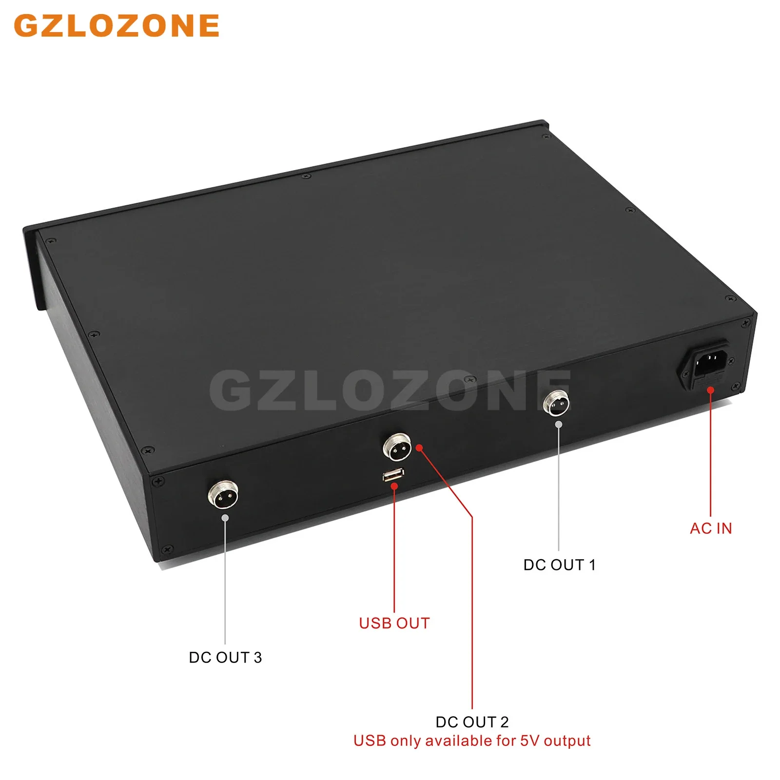 GZLOZONE S.S-LPS-01 HIFI Ultra Low Noise Independent 3 Way Base Sigma11 Linear Power Supply DC 5V--24V Optional