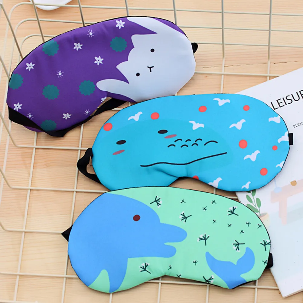 

5Pcs Sleep Eye Mask Gel Pad Hot Cold Therapy Insomnia Relief Eyes Cartoon Blindfold Night Mask Eye Shade for Men Women