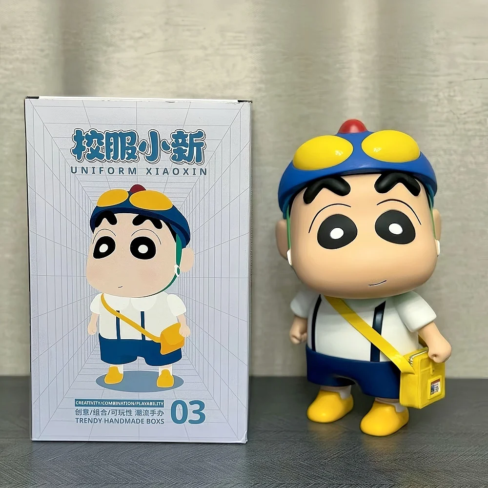 

In Stock Crayon Shin-Chan School Uniform 25cm Action Figure Toys Anime Shin Chan Figuras Kawaii Doll Model Decoration Gifts Toy