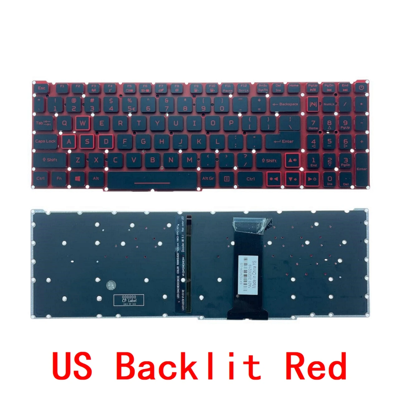 For Acer Nitro 5 AN517-51 AN515-43 AN515-54 AN515-55 7 AN715-51 AN715-52 PH315-52 PH315-54 Keyboard US Russian Spanish With RGB