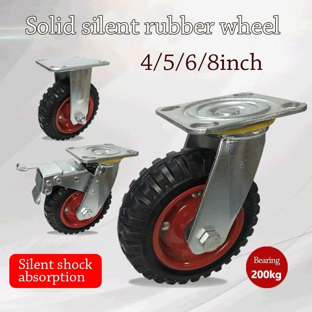 

mute 5/6/8 Inch Furniture Casters Wheels Soft Rubber Moving Universal wheel Universal Household Universal Castor