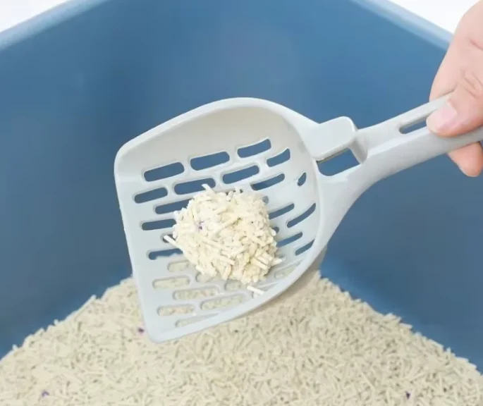 Self Cleaning Cat Litter Scoop Plastic Shovel with Base Kitten Toilet Cleaning Tool Essential Cat Supplies