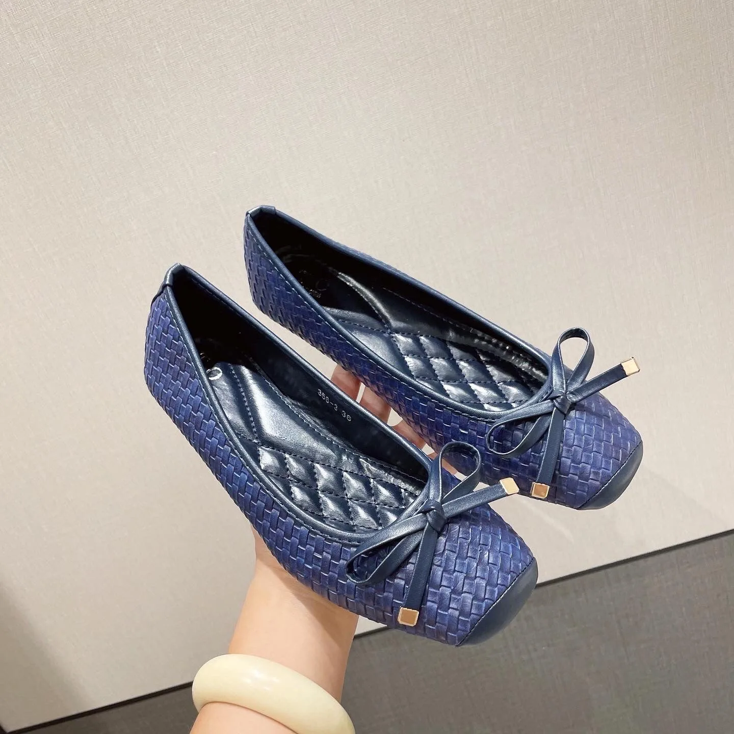 2024 Spring Summer Ballet flats Women Single Shoes Elegant Flat Ladies Brand Black Blue Plus Size 41 D061