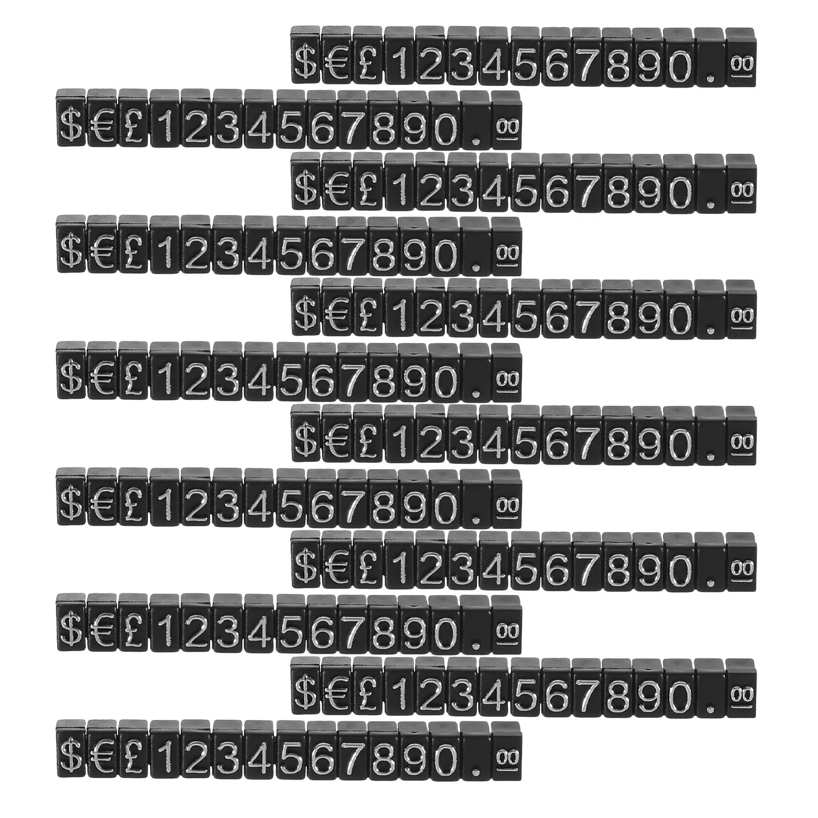 

12Sets Adjustable Jewelry Price Display Cubes Removable Retail Price Tags for Shop Counter Display