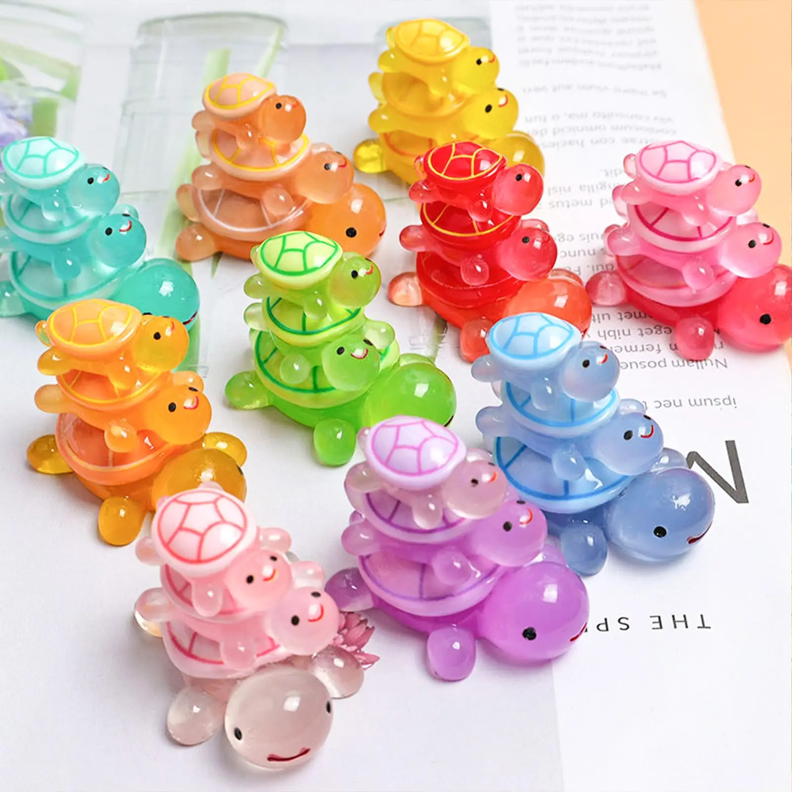 

3/5/10Pcs Mini Turtle Mystery Box - Adorable Blind Bag Toy Figurines Set, Cute Animal Surprise Collection for Desk Decor & Gifts