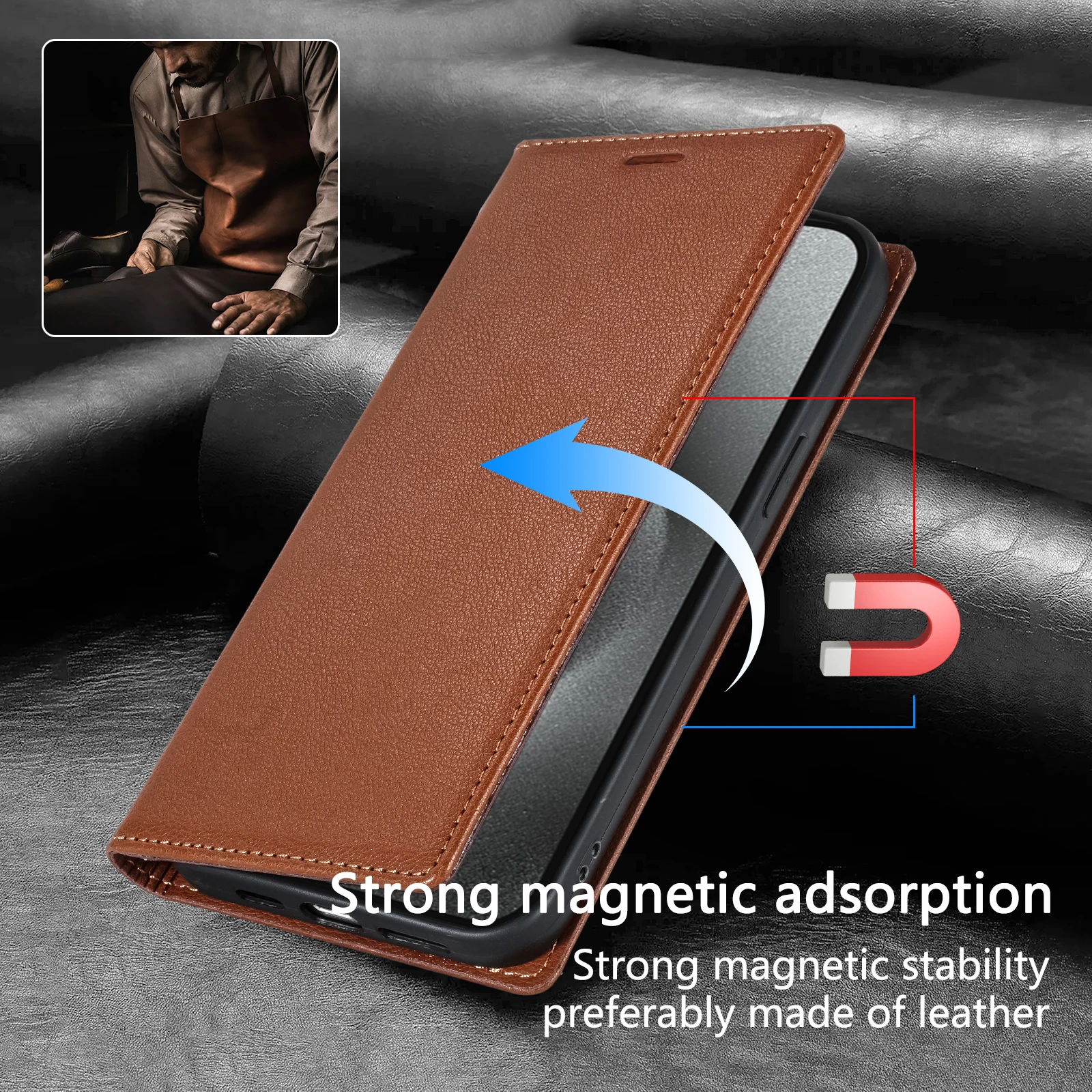 Leather Case For Samsung Galaxy S24 S25 Ultra S23 Plus FE A16 A36 A56 A15 A25 A55 A14 A34 A54 A13  A33 A53 Flip Wallet Cover