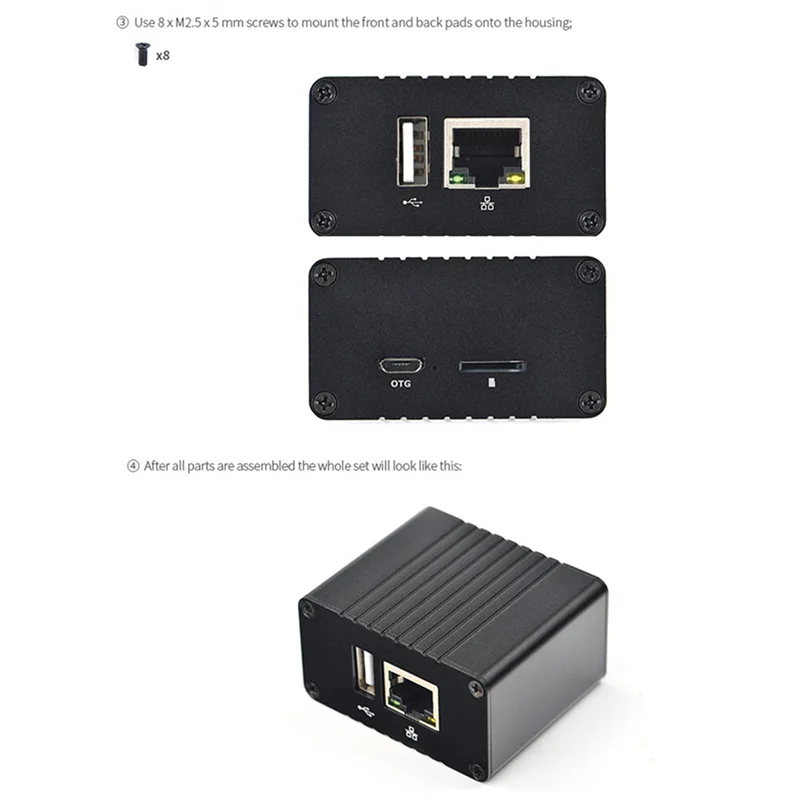 스타일리시-2X 나노파이 NEO 개발 보드+방열판+금속 케이스 키트 올위너 H3 쿼드 코어 512MB RAM 오픈워트