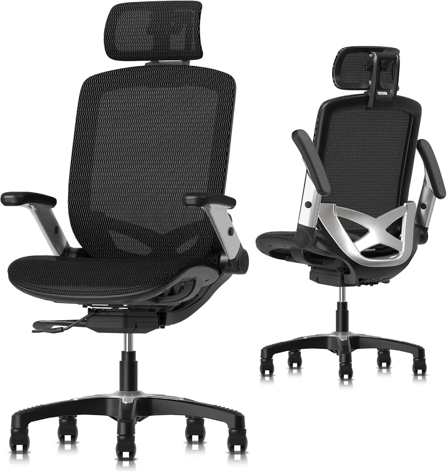 

Ergonomic Office Mesh Chair, High-Back Desk Chair with Sliding Seat, Adjustable Flip-up Armrest & 2D Headrest,NEW USA