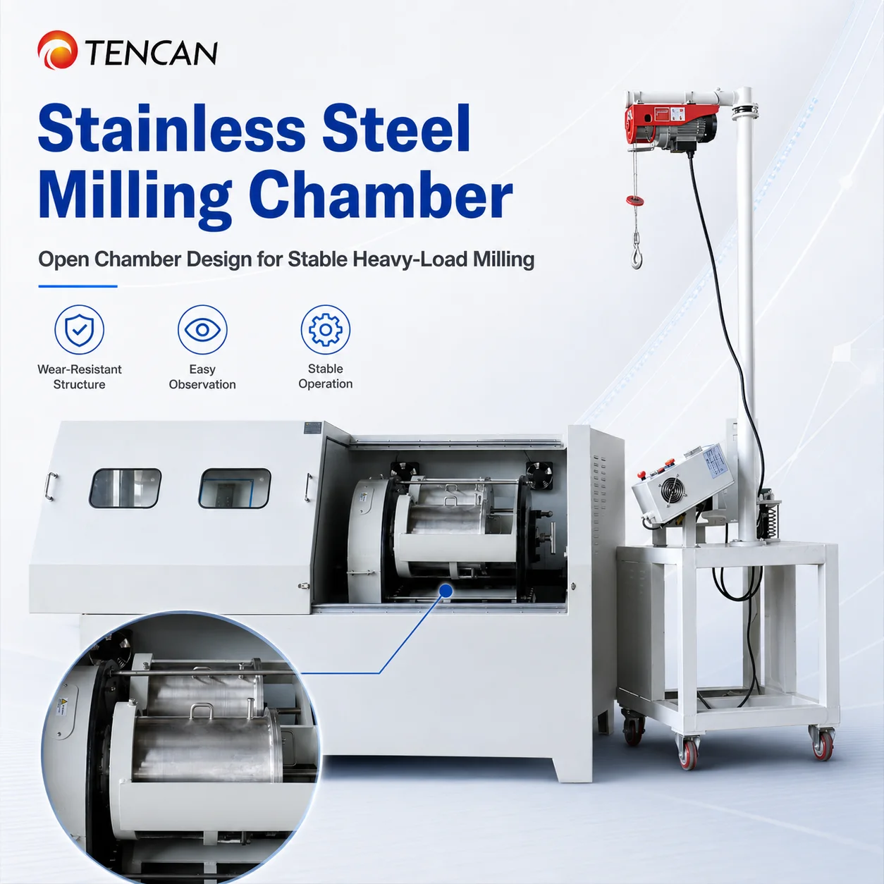 WXQM-16 Heavy Duty Horizontal Planetary Ball Mill With Motor & Gear For High Productivity Ceramic Battery Powder Grinding