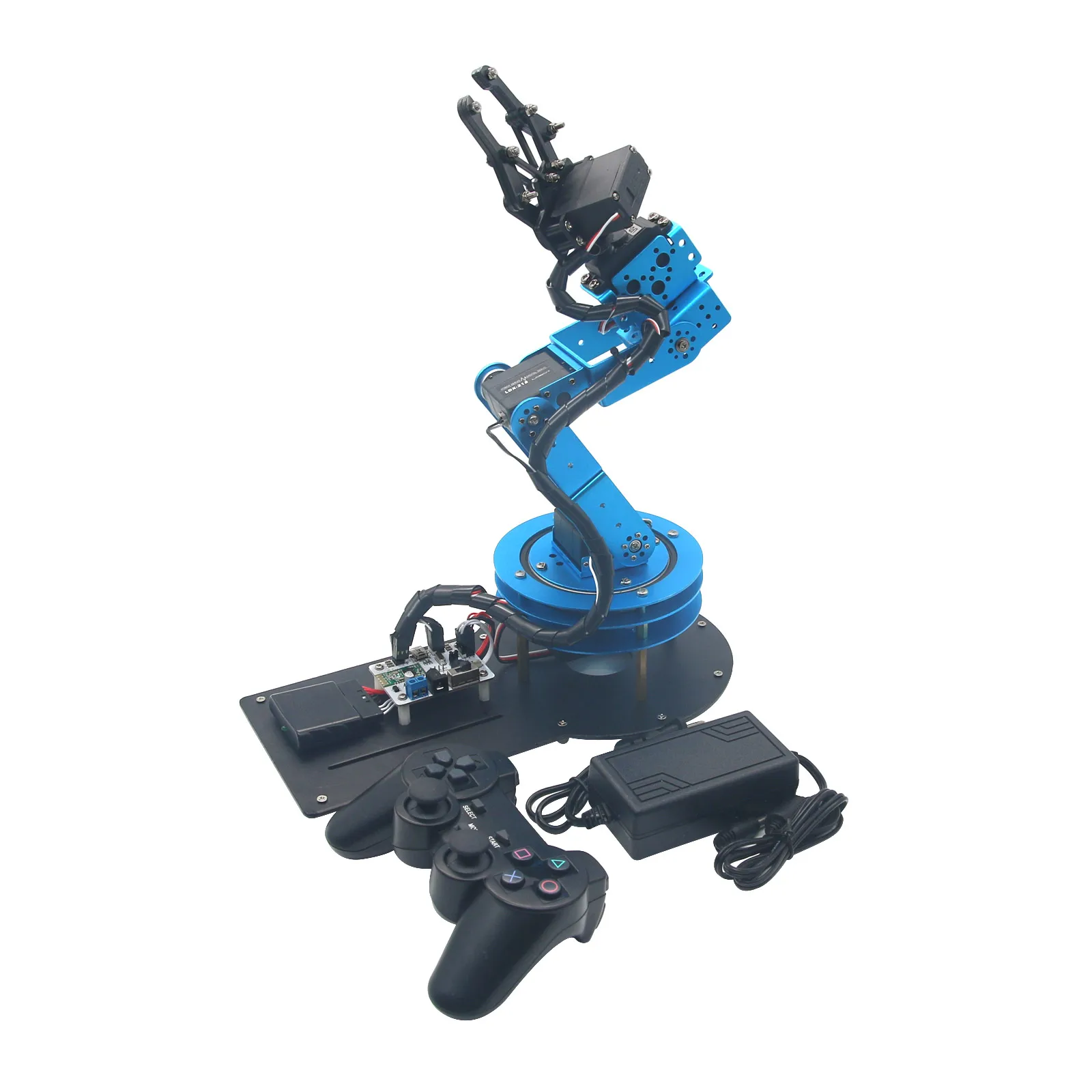 

LeArm Unassembled 6DOF Mechanical Robotic Arm with 6PCS Digital Servo and PS2 Handle Control