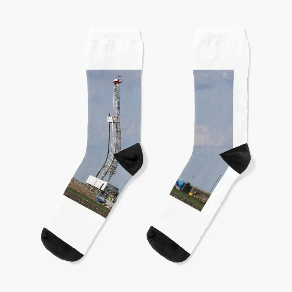 land oil and gas drilling rig in oilfield industry Socks Rugby kids Heating sock anti slip football Socks Man Women's