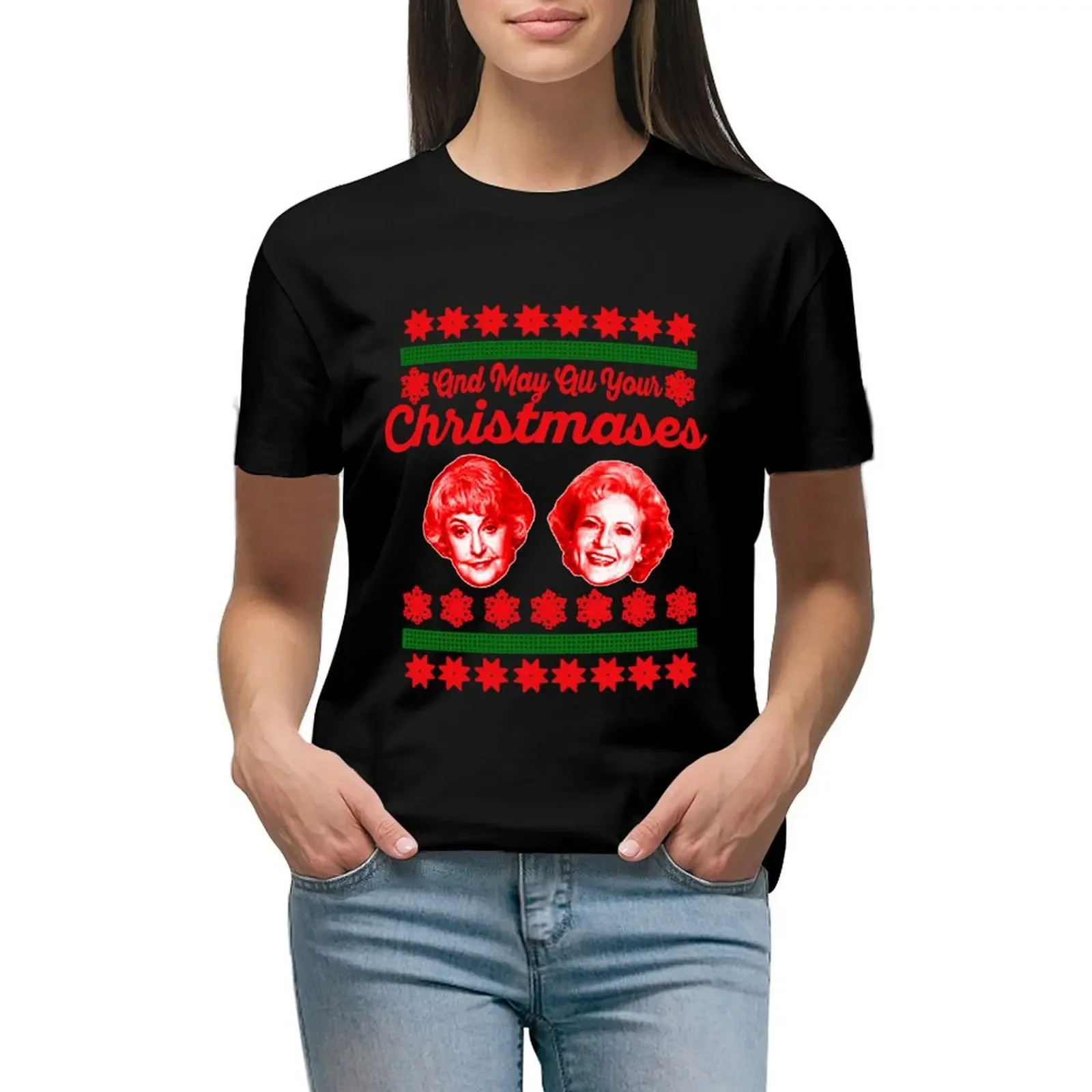 

Golden Girls Christmas T-Shirt kawaii clothes shirts graphic tees funny t shirts for Women