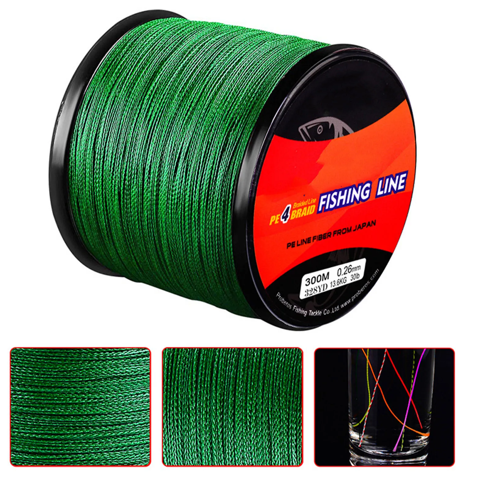 PE Braided Fishing Line 300m 30lb 2.5 Rock Sea Fishing Line for Saltwater Freshwater