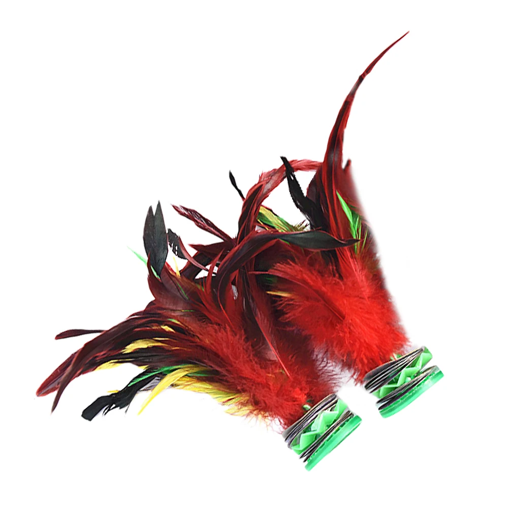 

2 Pcs Chicken Shuttlecocks H made Chinese Jianzi Kids Toys Drop Resistant Foot Eye Coordination