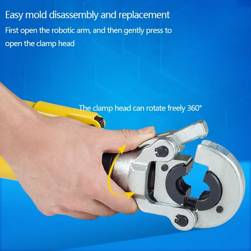 CW-1632 Plumber Hydraulic Pipe Wrench Aluminum Pressure Clamp Plumbing Pipe Crimping Tool