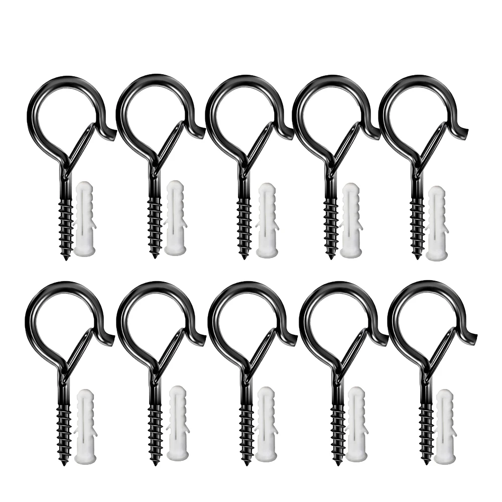 5-50PCS Q-type Safety Buckle Hook Ceiling Hook Plant Christmas Light Used For Hanging Outdoor String Lights Windproof Screw Hook