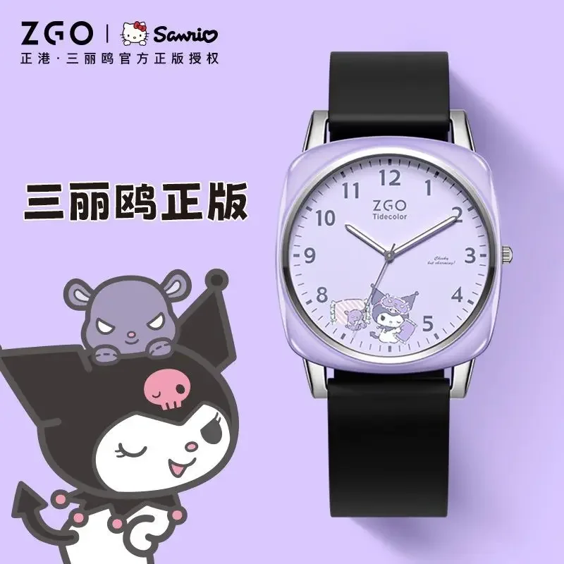 Sanrio Girls Watch Ins Girls Kuromi Waterproof Quartz Watches Children's Birthday Gifts