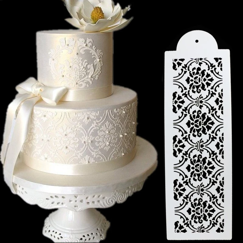 Fondant Cake Mesh Stamps Stencils For DIY Craft Making Wedding Cake Design Plastic Spray Template Cookie Painting Mold