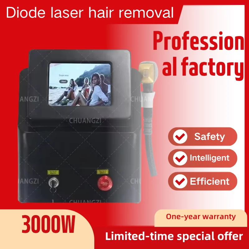 

3000W professional diode laser 3 wavelength 755 808 1064Nm hair removal machine Peace of mind and worry-free