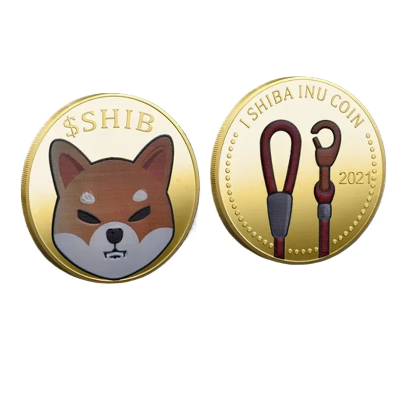 Dogecoin Killer Shiba Inu SHIB تذكارية عملة CRYPTO معدن مطلية بالذهب عملات معدنية قابلة للجمع Doge Killer هدية