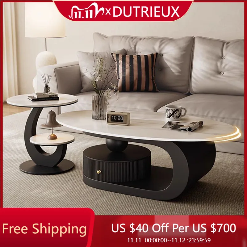 

Large Size Italian Coffee Table Nordic Accent Luxury Design Aesthetic Decoration Side Table Relaxing Couchtisch Home Furniture