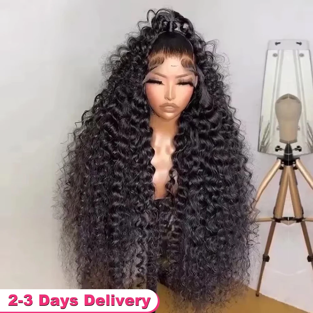 

30 46 Inch Curly Wigs 200 Density Deep Wave frontal wig Water Wave 100% Human Hair Wig 13x4 13x6 Pre Plucked HD Lace Front Wig