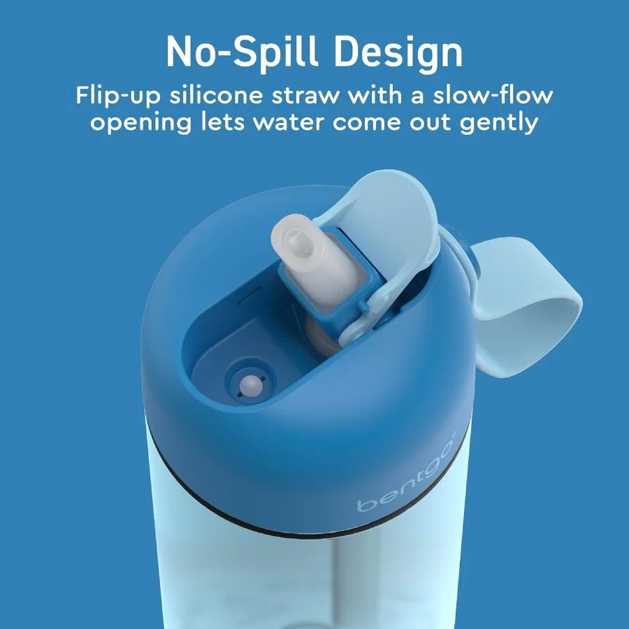 Герметичная прочная бутылка для воды из тритана для детей от 3 лет, без BPA, 15 унций. Чашка с безопасным носиком, ручкой для переноски и возможность мытья в посудомоечной машине