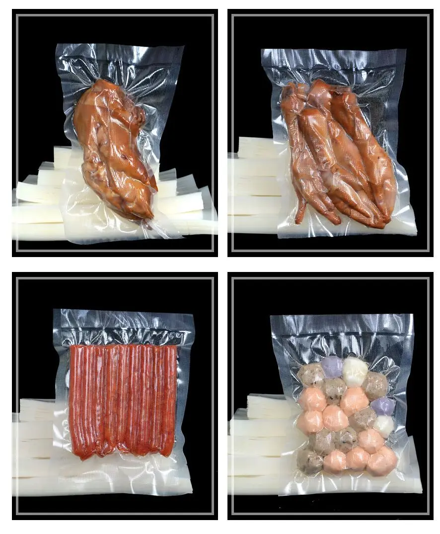 100PCS Vacuum Seal Bag 9x13cm Food Grade Vacuum Bag Sausage Packaging bags Meats Grains Fresh-Keep Kitchen Tools Sealable Bags