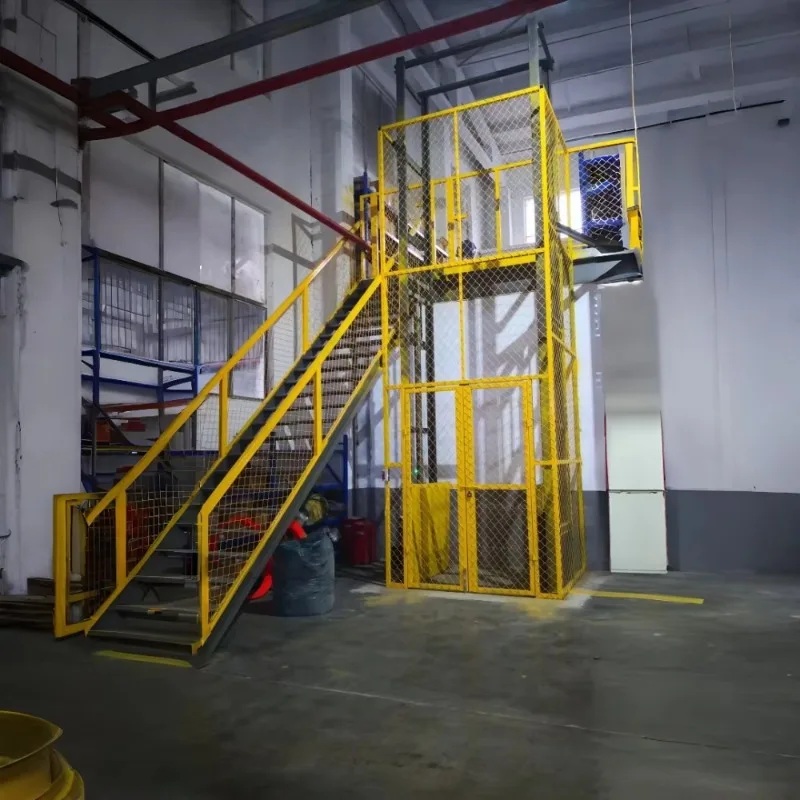 Customizable Double Guide Rail Cargo Lift Fixed Hydraulic Platform Factory Workshop Handling Warehouse Mobile Elevator