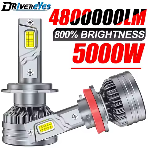 4500000LM H7 H11 LED Bulb Headlight 5000W for Car Headlamp 30PC CSP H1 H8 H9 9005 9006 HB3 HB4 9012 Auto Diode Lamp Canbus 6000K