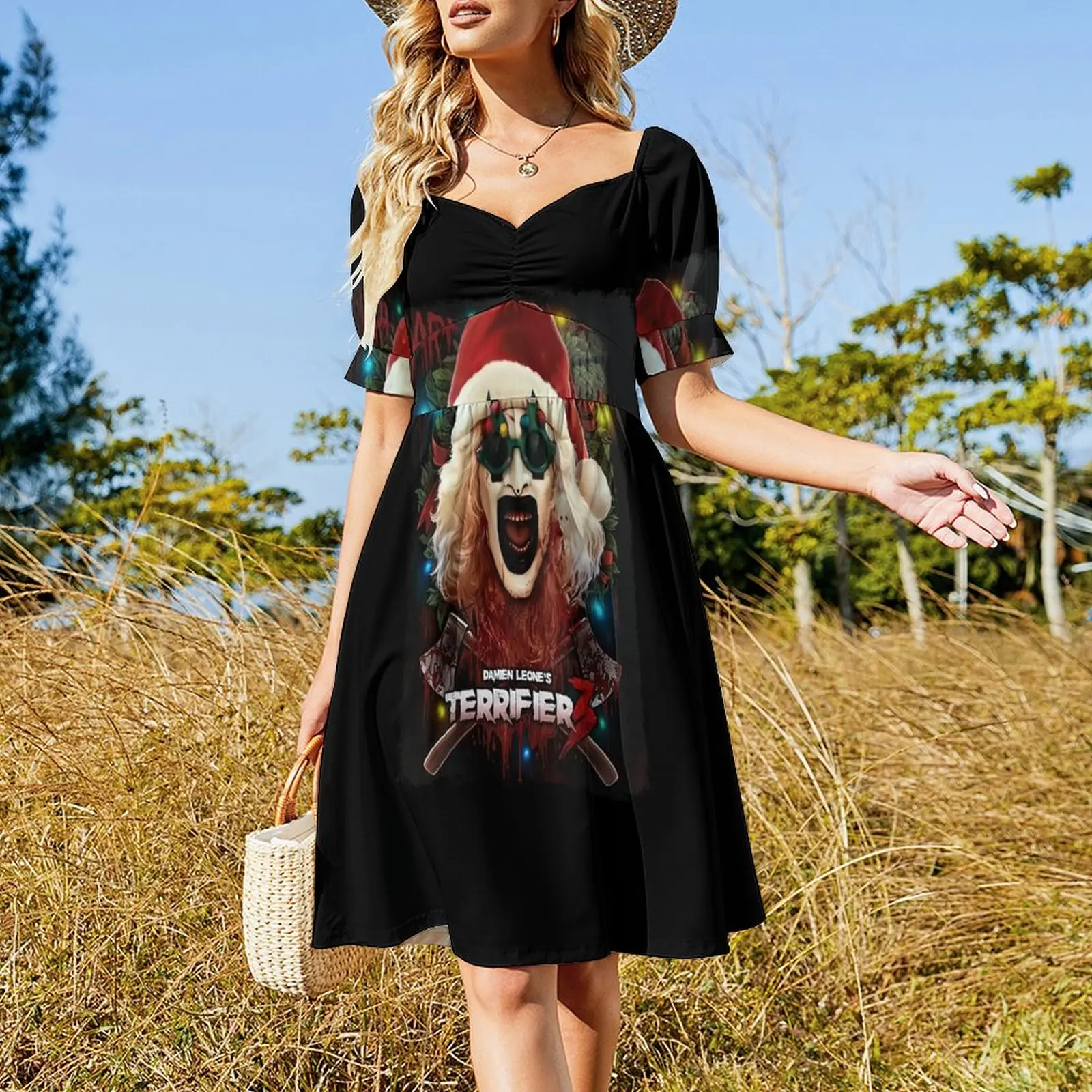 Terrifier Christmas Santa Short Sleeved Dress Dresses gala elegant women's dresses for wedding Dress