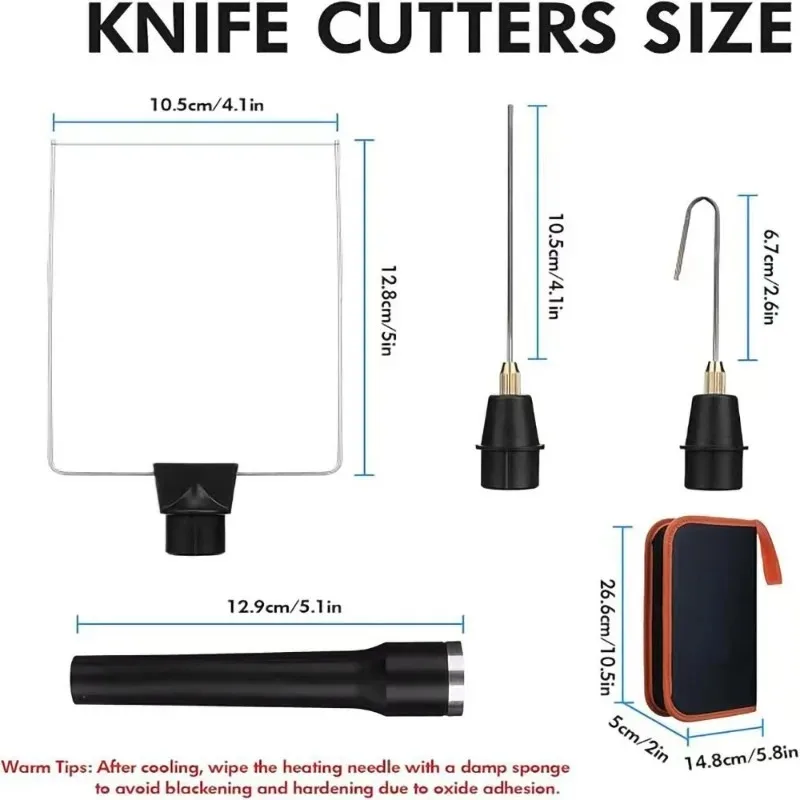 EU/UK/US Three Specifications Straight Cylinder Electric Foam Cutter with Three Replaceable Cutting Heads for Foam Polystyrene